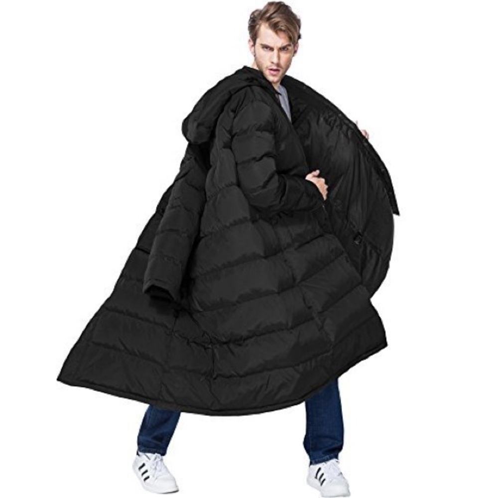 Tapasimme Winter Warm Coat Down PufferJacket Long Coat with Hooded Large